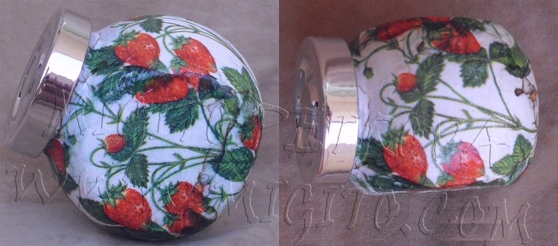 Буркан за подправки с декупаж